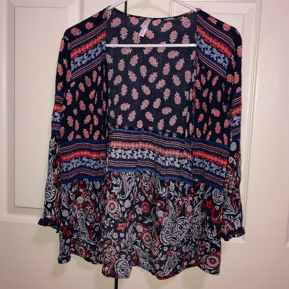 Xhilaration Floral Kimono Cardigan